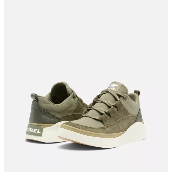 Sorel Women's Stone Green, Chalk Low Waterproof Sneaker Size 7.5 NWOT - Picture 6 of 12